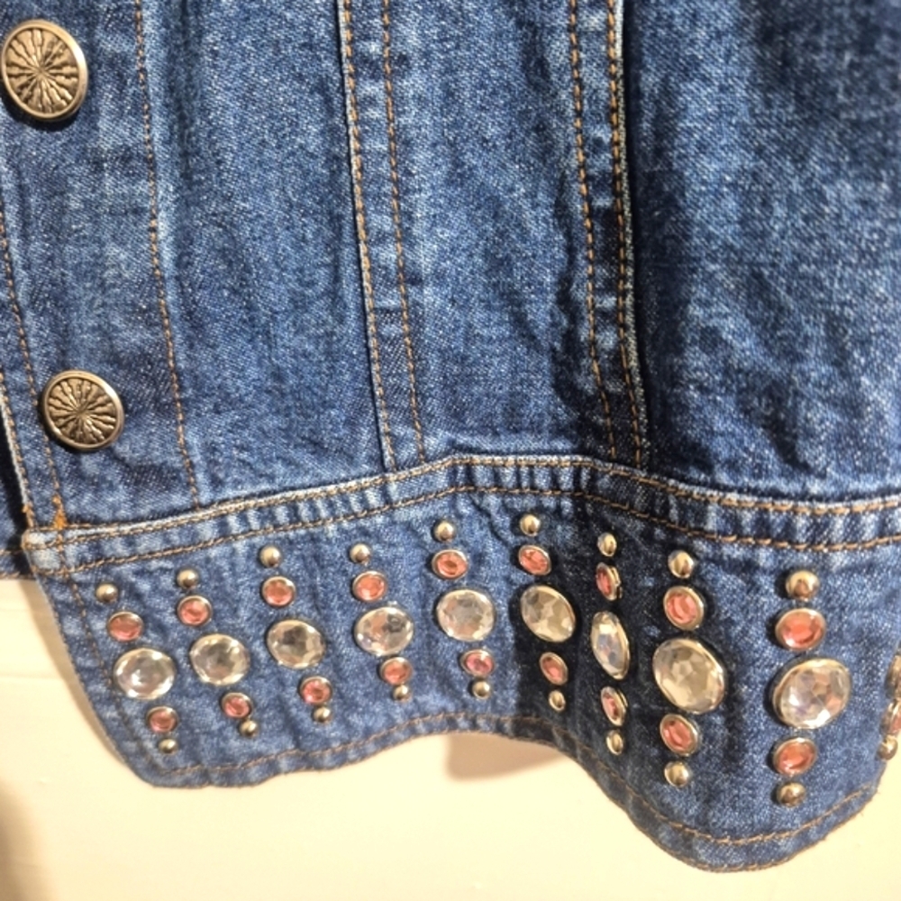 Gordon & James Vintage Studded Denim Vest with Accents Medium Westen Rock - Picture 3 of 5